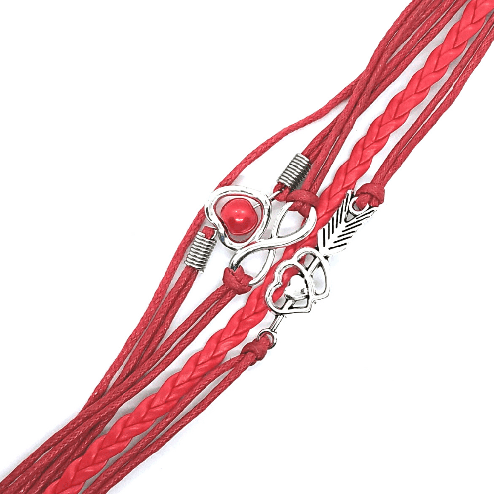 1. Handmade Friendship Leather Bracelet for Women & Girls, Blue Adjustable Love Jewelry Gift for Teen Girls
