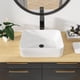 thumbnail image 3 of Kichae Lavabo rectangular para baño, 19 x 15 pulgadas, lavabos de baño modernos, rectangulares, sobre encimera, porcelana, cerámica, lavabo, lavabo artístico, 3 of 8