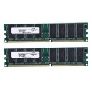 2X 2.6V DDR 400MHz 1GB Memory 184Pins PC3200 Desktop for RAM CPU GPU APU Non-ECC CL3 DIMM