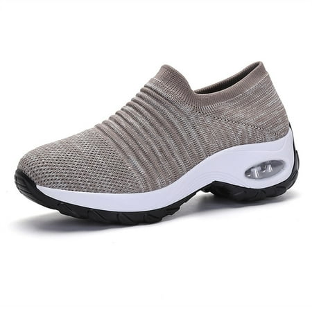 

2022 Spring Women Breathable Shoes Woman Flat Slip on Platform Tenis for Women Mesh Sock Sneakers Shoes zapatillas aire mujer