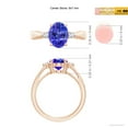 thumbnail image 4 of ANGARA Natural Tapered Shank 1.9 ct Tanzanite Ring with Diamond Accents in 14K Rose Gold for Women (Size-9x7mm) | December Birthstone, Anniversary, Jewelry Gift for Women | Natural Tanzanite Ring, 4 of 9