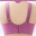 thumbnail image 7 of Bra for Backless Dresses Women Embroidered Glossy Comfortable Breathable Bra Underwear No Underwire V-Neck Seamless Bra Feature Hook and Eye Closure Wire-Free Bra Style Y-366 , Purple L, 7 of 7