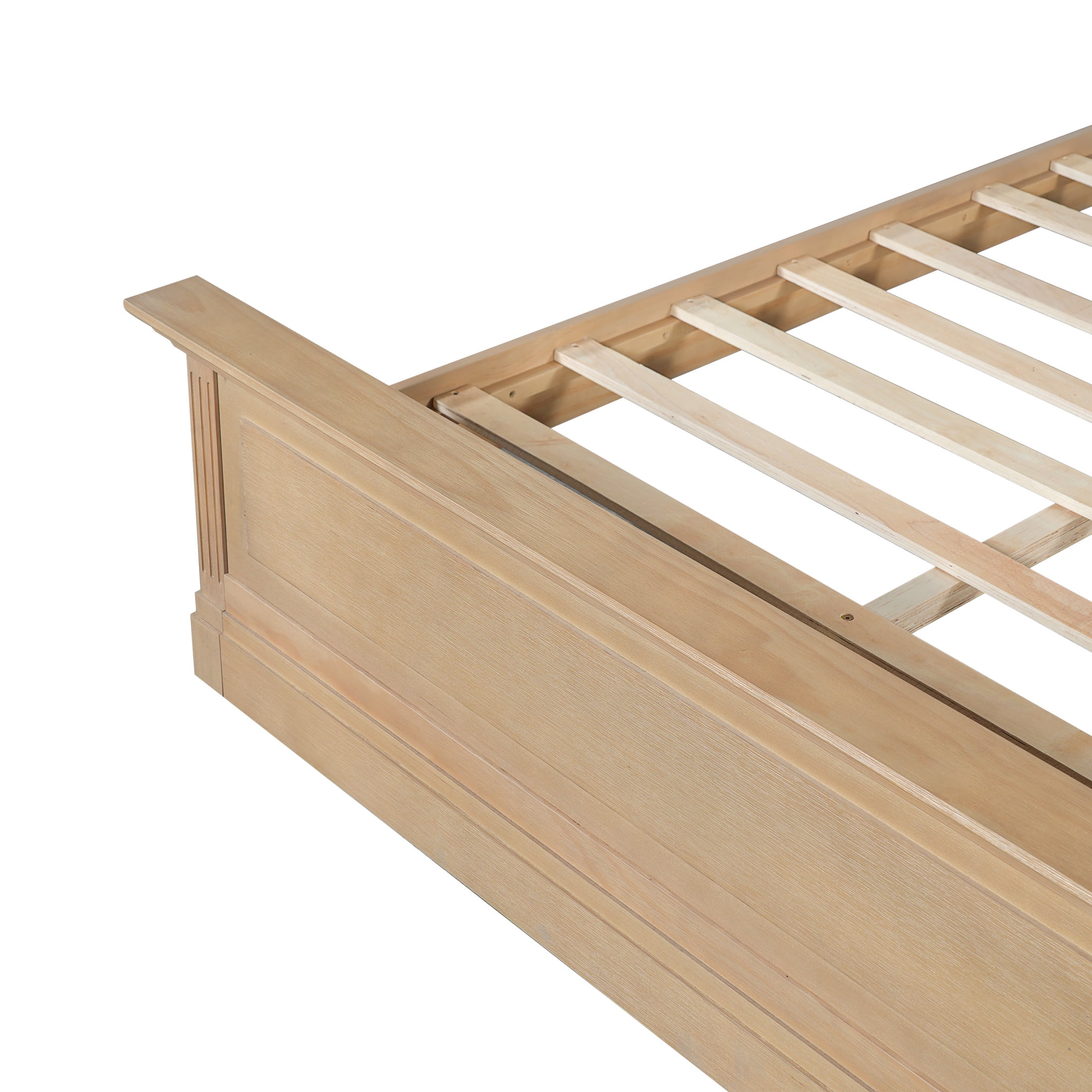 Christopher Knight Home Rustic Solid Wood King Bed Frame with High Headboard and Footboard, Natural