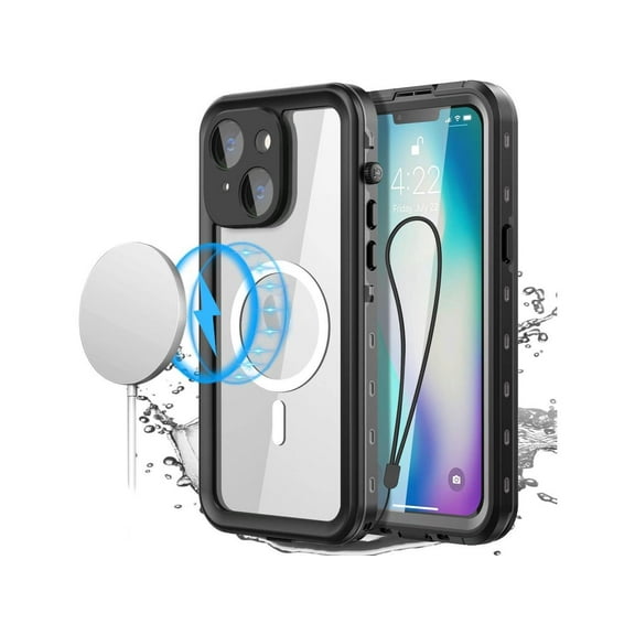 for iPhone 14 Case Waterproof, Compatible with Magsafe Magnetic Protective iPhone 14 Phone Case, Water Proof Mag Safe Magnet Shockproof Full Body Clear with Screen Protector