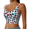 thumbnail image 2 of Goofa Heart Panda Printed Sports Bras for Women, High Impact Running Bra Workout Crop Tank Tops Longline Sports Bra Push up-Large, 2 of 9