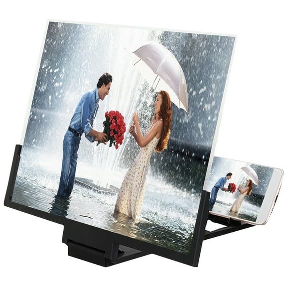 Tcwhniev 14 Inch Cell Phone Screen Magnifier 3D Video Cell Phone Amplifier Stand Bracket