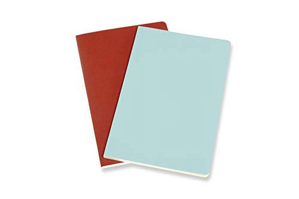 Moleskine Volant Journal, Large, Plain, Coral Orange/Aquamarine Blue (5 X 8.25) Paperback