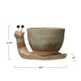 thumbnail image 2 of Creative Co-Op Decorative Stoneware Snail Planter with Reactive Glaze, Brown, 2 of 6