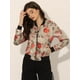 thumbnail image 2 of Dde San Patricio ChaqueDe Bombardero Floral LigeCon CremalleY Cuello Alto PaMujer Caqui XL, 2 of 6