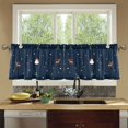 thumbnail image 4 of Yayeee Kitchen Curtains Tier Set of 2 Light Filtering 57"x24" Over Sink Window Panels, Christmas Whimsy, 4 of 7