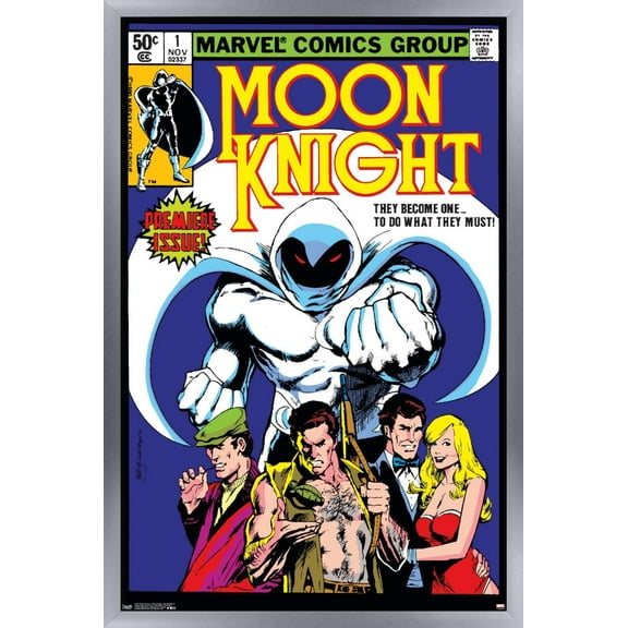 Marvel Comics - Moon Knight - Moon Knight #1 Wall Poster, 14.725" x 22.375", Framed