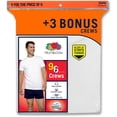 thumbnail image 3 of Men's White Crew Undershirts, 6+3 Bonus Pack, 3 of 6