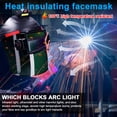 thumbnail image 3 of Masque de Soudage à Intensité Variable Automatique Grande Vue Couleur Véritable 130°C Résistant aux Hautes Températures, 3 of 8