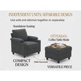thumbnail image 6 of Timbernest Accent Chair with Storage Ottoman, Convertible Chaise Lounge Sleeper Sofa with Cup Holders, USB-C Ports and Side Pockets, Dark Gray, 6 of 8