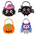thumbnail image 7 of 2 Pcs Trick or Treat Bags Halloween Candy Buckets DIY Non-woven Goody Basket for Toddlers Kids Girls Boys Pumpkins Ghost Skeleton Cat, 7 of 7