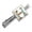 Silver, variant on Letter H Floral Monogram Initial Square Tie Bar Clip Clasp Tack- Silver or Gold