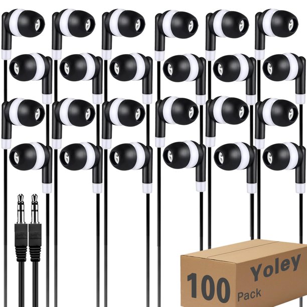 Auriculares Yoley Kids, paquete de 100 unidades, para el aula