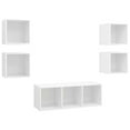 thumbnail image 2 of vidaXL TV Cabinet Set 5 Piece Chipboard Hanging Wall Mount Stereo Multi Colors, 2 of 27
