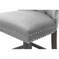thumbnail image 5 of Tabourets de Bar en Velours Gris Rustique avec Poignée Chromée et Repose-Pieds (Ensemble de 2), 5 of 5
