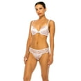 thumbnail image 2 of Jennifer Intimate Very Elegant Bra Smooth Satin Finish with Peacock Lace Design in Rose Only Sizes (32B–40C), 2 of 3