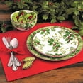 thumbnail image 3 of 222 Fifth Christmas Foliage Porcelain Dinnerware Set, 12-Piece, Green/White, 3 of 7
