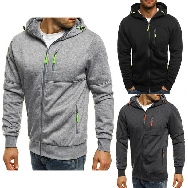 mens hoodie zipper pockets