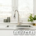 thumbnail image 5 of AKDY Single-Handle Pull-Down Sprayer Kitchen Faucet in Brushed Nickel, 5 of 6