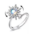 thumbnail image 1 of Anillos antiestrés Apertura ajustable Joyería giratoria Sun Flower (dorado) Ehuebsd libre de BPA, 1 of 7