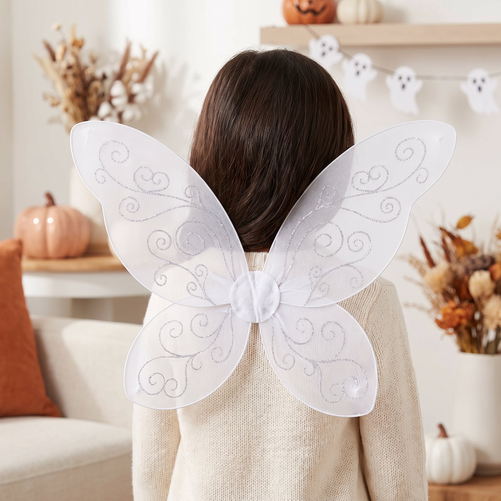 Angel Wings Costume Accessory for Children, White, One Size, Halloween by Way To Celebrate