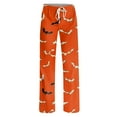 thumbnail image 4 of LHVUOA Halloween Womens Pajama Pants Wide Leg Funny Graphic Pjs Comfy Bottoms with Pockets, 4 of 4