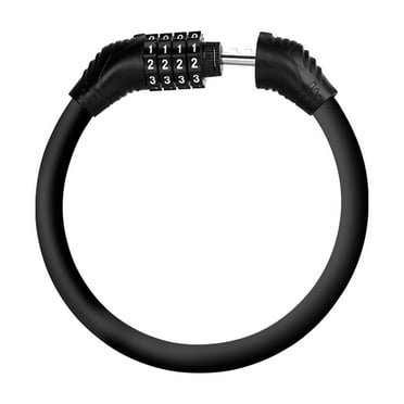 Moocorvic Bike Lock 4 Digit Cable Lock Lightweight Bicycle Lock Bike Lock Combination Portable Lock for Bike Black