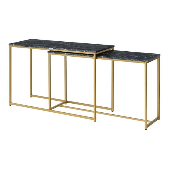 Furniture of America Dallan Metal 2-Piece Nesting Sofa Table