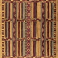 thumbnail image 1 of Ahgly Company Indoor Square Oriental Brown Industrial Area Rugs, 5' Square, 1 of 4
