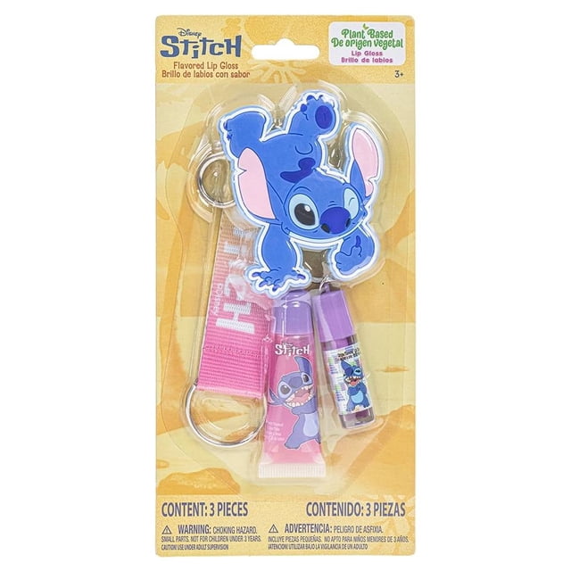 Brillo de labios con sabor Disney Stitch Brillo de labios0.7mlx1 brillo de labios6mlx1 llaverox1