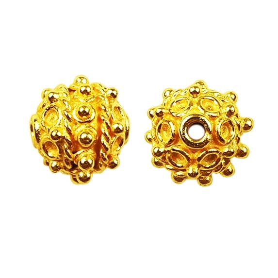 18K Gold Overlay Bali Bead BG-355