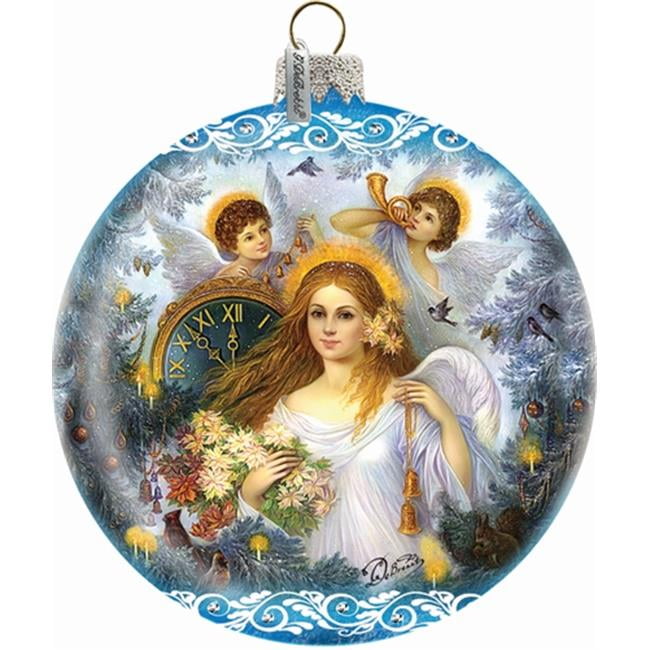 G.Debrekht 73844 Holiday Splendor Glass Christmas Angel 5.5 in. - Glass Ornament - Walmart.com 