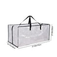 thumbnail image 4 of Specollect Heavy Duty Clear Moving Bags - Extra Large Storage Totes with Backpack Straps & Strong Zippers, Space-Saving Foldable Design, 4 of 6