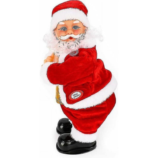 Columpio eléctrico de Papá Noel, juguete musical que funciona con pilas, canto Y Papá Noel bailando: otra decoración para Navidad n