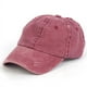 thumbnail image 5 of JM Gorra de béisbol de algodón lavada en rojo y gris desgastado de 2 piezas para mujer JM, 5 of 5