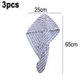 thumbnail image 2 of 3Pack Microfiber Hair Towel Wrap Anti Frizz Hair Turban Hair Drying Towel for Women Wet Hair, 2 of 5