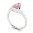 thumbnail image 2 of Solitaire Engagement Ring for Women - 1ct Simulated Pink Diamond in 18K White Gold Promise Ring, 2 of 6