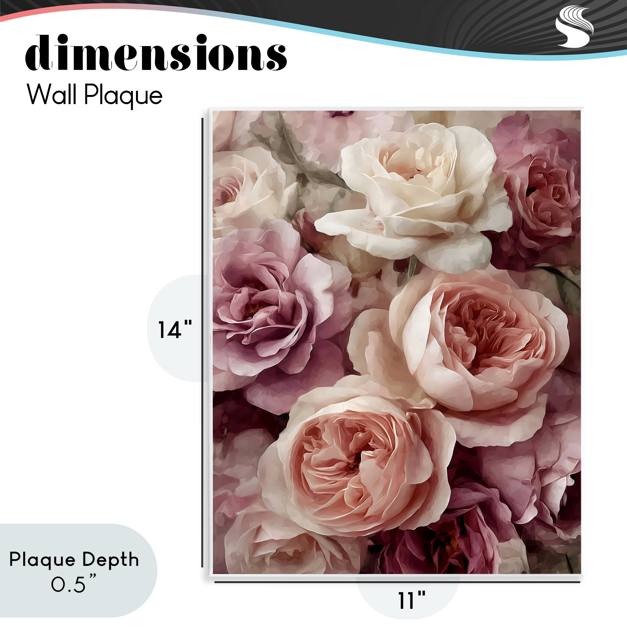 Stupell Industries Sweet Roses in Blush Pink Wall Plaque Art, design by Franklyn Gregory