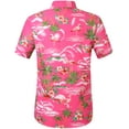 thumbnail image 3 of SSLR Hawaiian Shirt for Men Flamingo Short Sleeve Casual Button Down Shirts Summer Beach Shirt, 3 of 8
