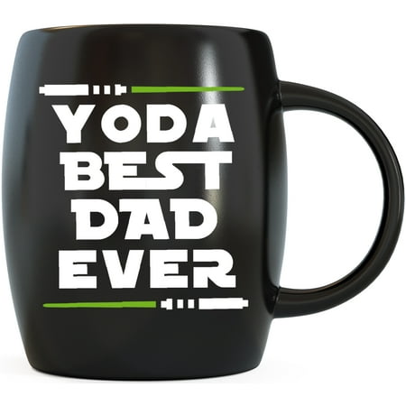 Mug A Day Yoda Best Dad Ever Coffee Mug Tea Cup Funny Father’s Day Gifts for Dads Novelty Gag Gift from Daughter Son Wife for Christmas Birthday 16oz