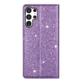 thumbnail image 4 of Decase Bling Case For Samsung Galaxy S24 Ultra,Fashionable PU Leather Magnetic Flip Wallet Cover Ultra Slim Scratch-resistant Phone Shell for Galaxy S24 Ultra (2024 Release),Purple, 4 of 7