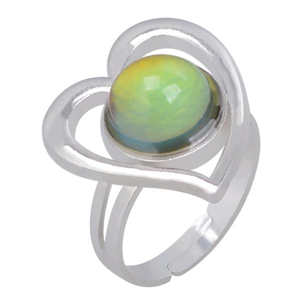Anillo con gema, anillo que cambia de color con el calor y el agua, anillo sensible al agua, regalo Anillos sensibles a las gotas