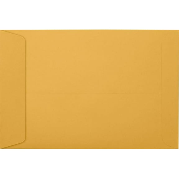 LUXPaper 6 x 9 Open End Window Envelopes, Brown Kraft, 50/Pack