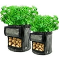 thumbnail image 1 of DYstyle 3/5/7/10 Gallon Plant Grow Bag Black PE Fabrics Potato Vegetable Pot Container Garden Tool, 1 of 5