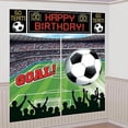 thumbnail image 3 of amscan soccer goal birthday party soccer scene setters wall decorating kit, multicolor, 3 of 3