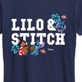 thumbnail image 3 of Lilo & Stitch - Collegiate Flowers - Women's Short Sleeve Graphic T-Shirt, 3 of 5